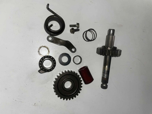 Eixo Pedal Partida Cg 150 + Engrenagem Louca Original -596 Preto 8