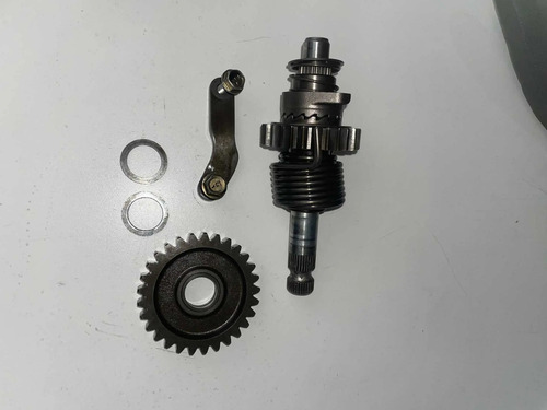 Eixo Pedal Partida Cg 150 + Engrenagem Louca Original -596 Preto 9
