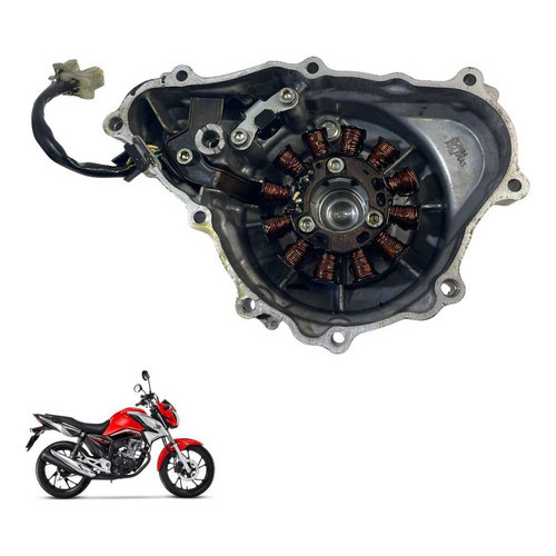 Tampa Estator Honda Cg 160 Fan Titan Cargo Start Prata -3297 Prata 9