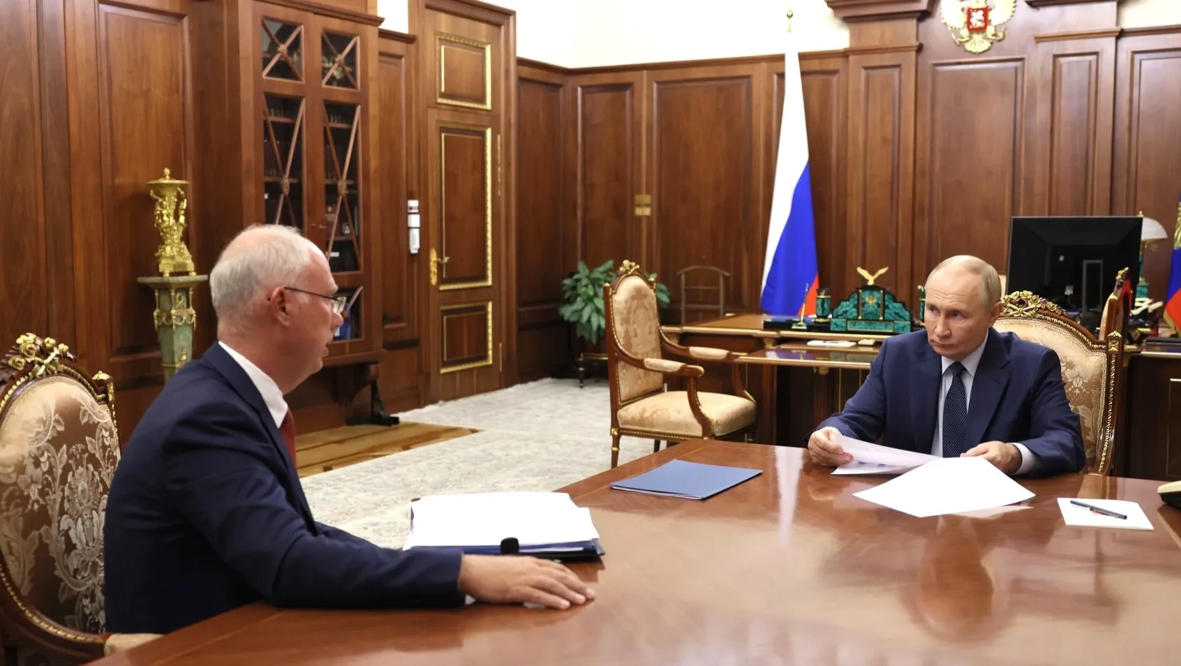 Kirill Dmitrijev Vlagyimir Putyin orosz elnökkel tárgyal Fotó: Kreml Kirill Dmitrijev Vlagyimir Putyin orosz elnökkel tárgyal Fotó: Kreml
