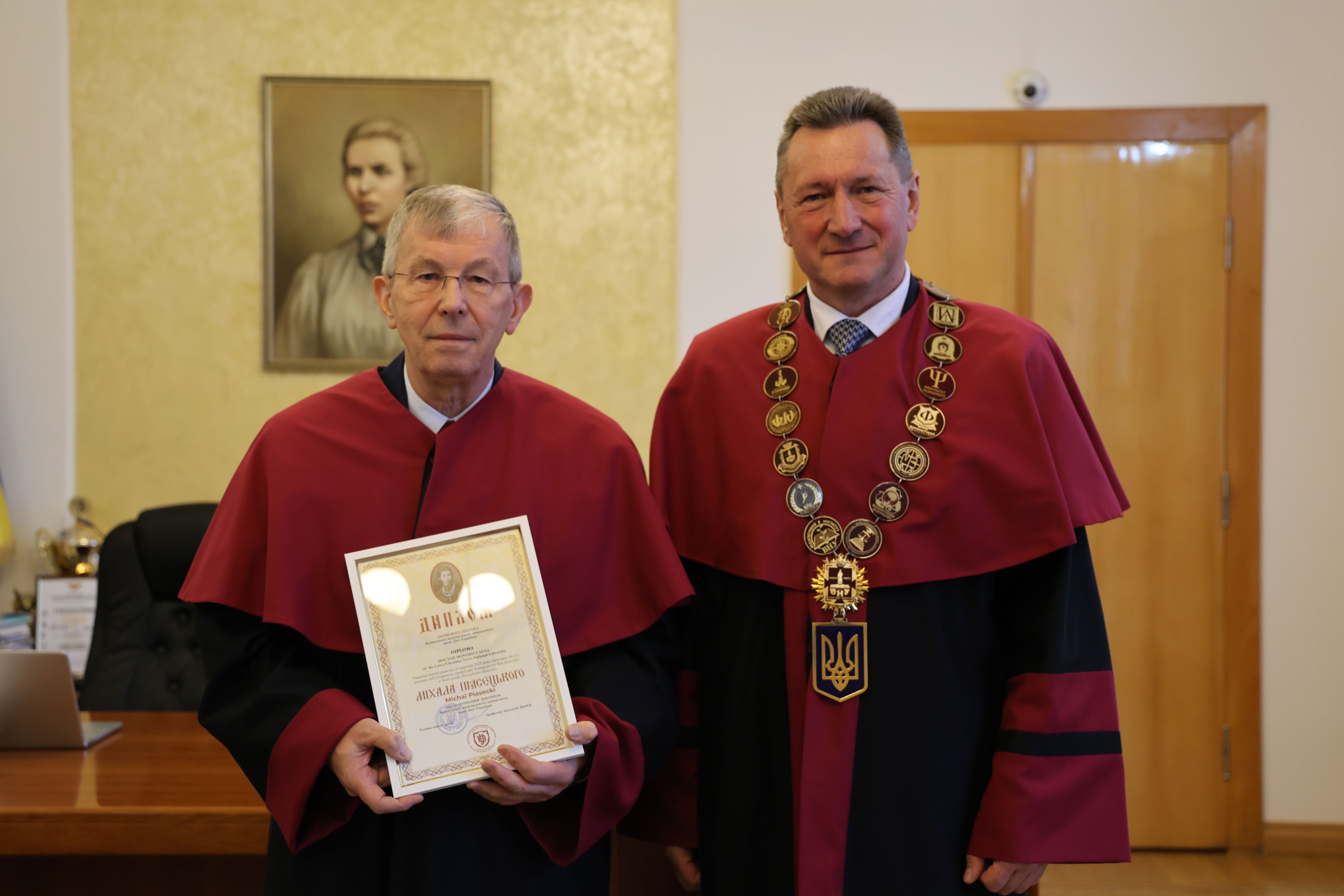 Професору Міхалу Пясецькому присвоєно звання Doctor Honoris Causa ВНУ імені Лесі Українки