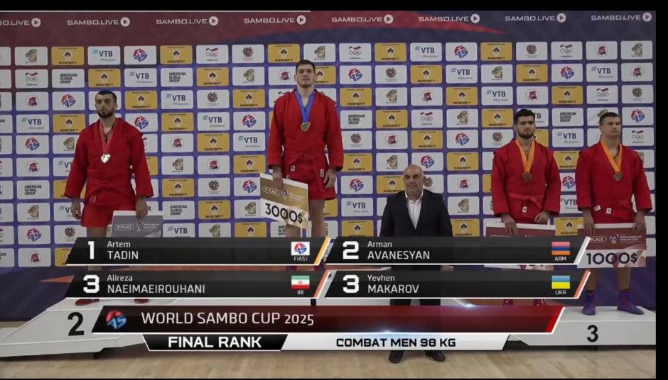 Спортсмен Університету Євген Макаров виборов бронзу  на Кубку світу з самбо