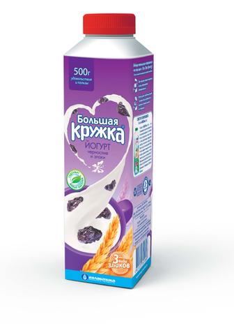 Йогурт "Большая Кружка" чернослив со злаками