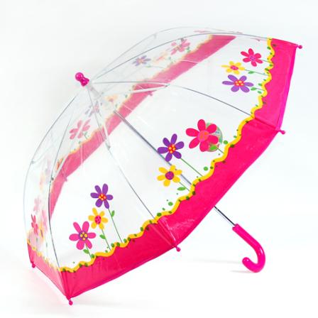Зонтик  Цветы, прозрачный, 45см, TOP TOYS