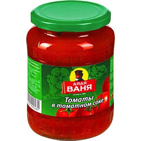 Томаты в томатном соке "Дядя Ваня"