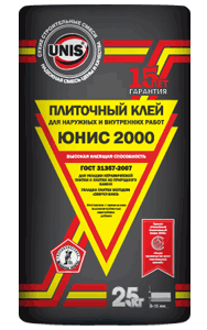 Плиточный клей Юнис 2000