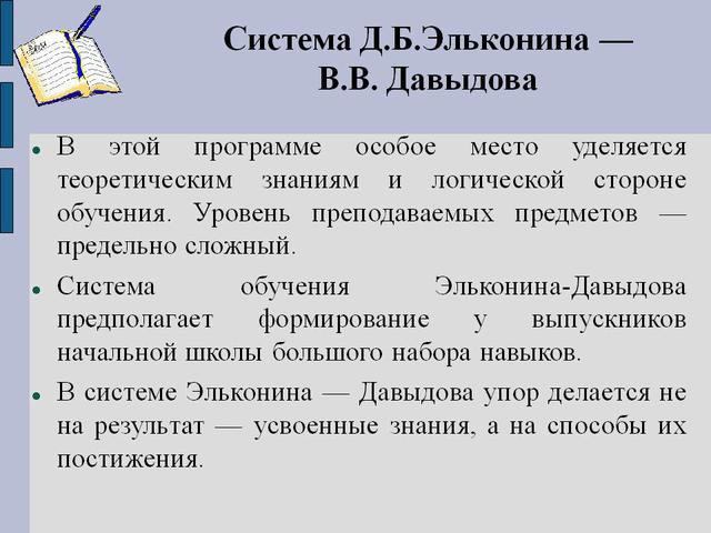 Образовательная программа Эльконина Давыдов