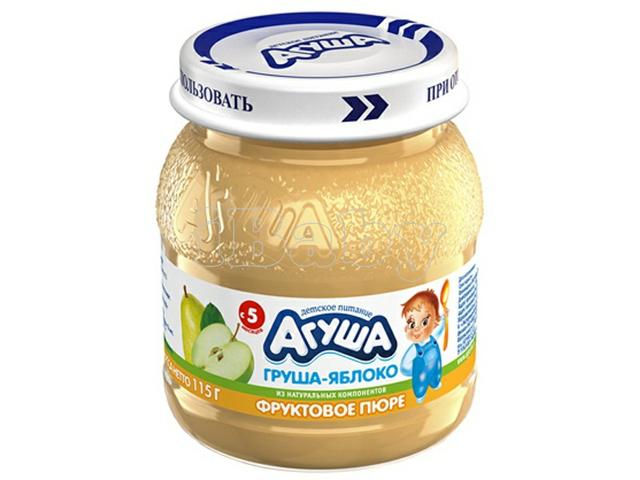 Пюре Агуша груша-яблоко