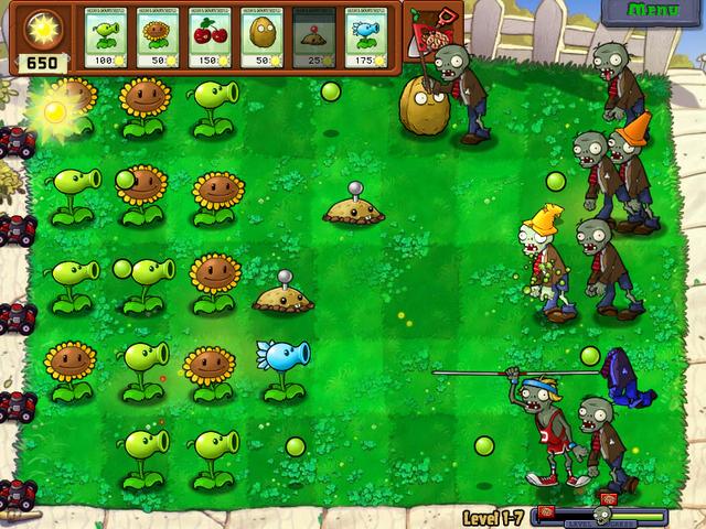 Игра "Plants Vs. Zombies"