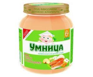 Пюре "Умница" семга с овощами