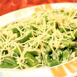 Зелёные бобы с сыром