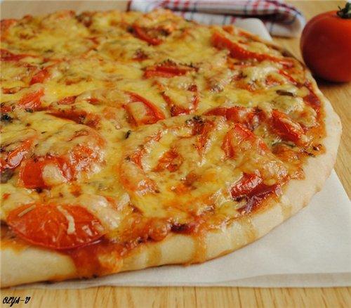 Пицца с курицей и грибами