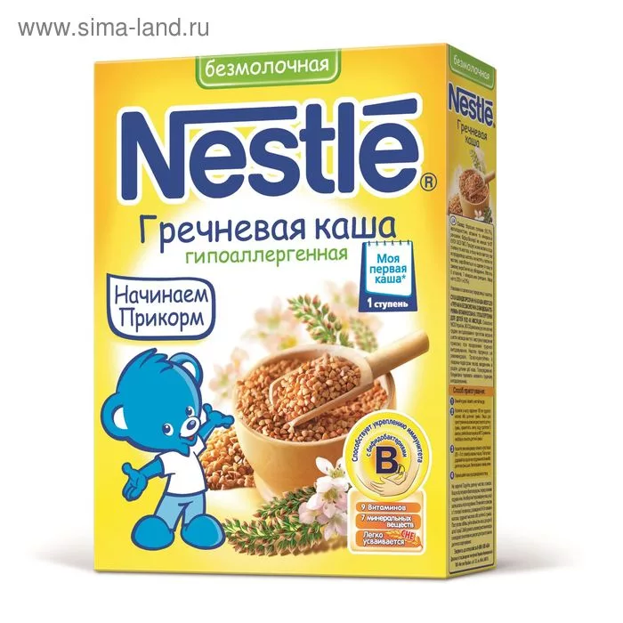 Безмолочная каша нестле