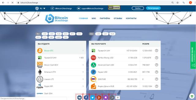 Bitcoin24.exchange онлайн обмен криптовалют