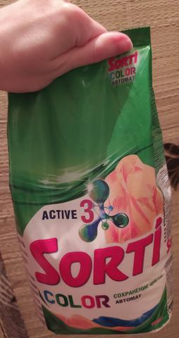 Стиральный порошок SORTI Автомат Color ACTIVE 3