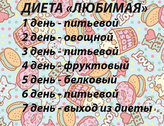 Диета "Любимая"