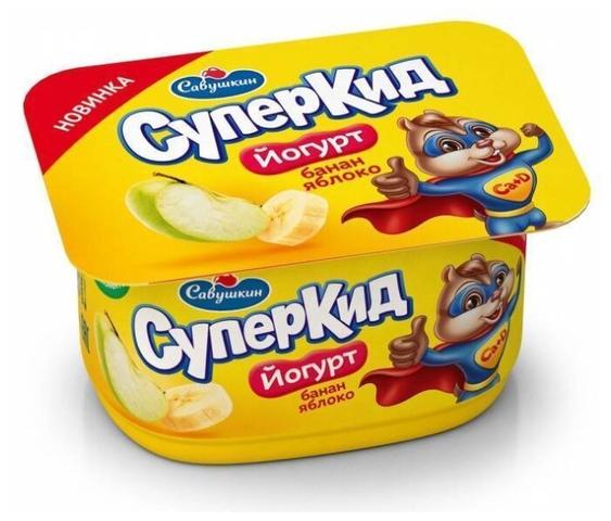 СуперКид йогурт банан яблоко