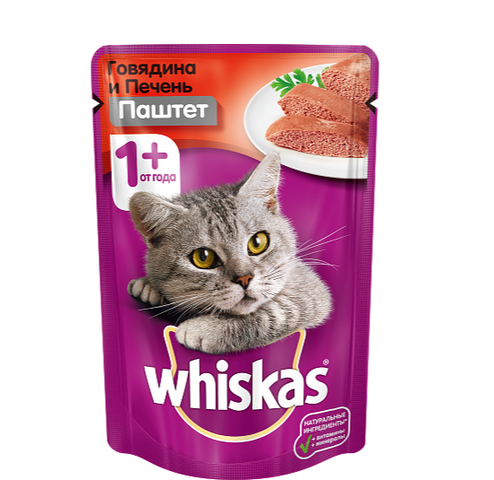 Паштет Whiskas из говядины с печенью