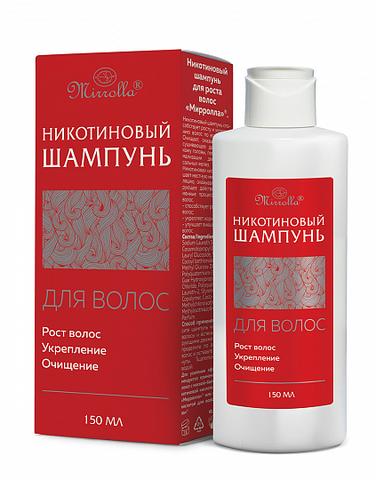 НИКОТИНОВЫЙ ШАМПУНЬ ДЛЯ РОСТА ВОЛОС «МИРРОЛЛА»