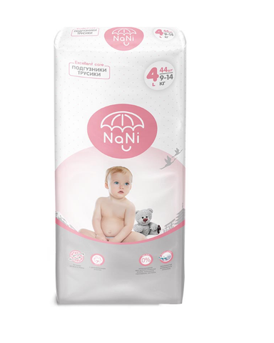 Подгузники-трусики Nani 4L 9-14кг 44шт