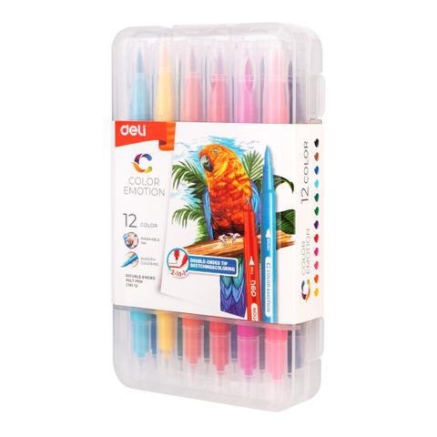 Фломастеры Deli «Color Emotion» 12 цветов,