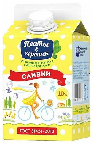 Сливки платье в горошек