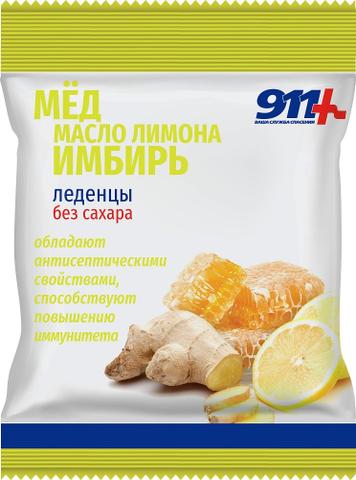 Леденцы Мед, Имбирь с Витамином С без сахара