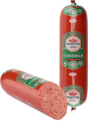 Колбаса Идель Халяль говяжья полукопченая