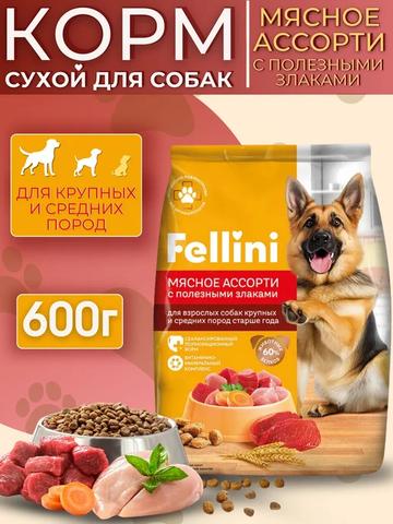 Сухой корм для взрослых собак Fellini
