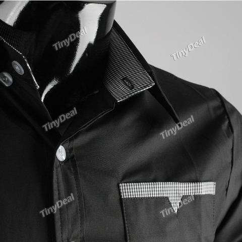 Рубашка с TinyDeal "Fine Lattice Pattern Long"