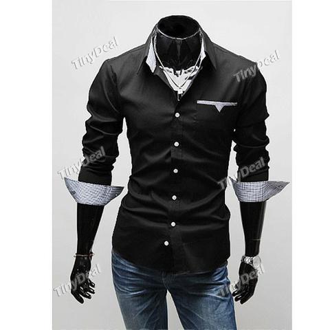 Рубашка с TinyDeal "Fine Lattice Pattern Long"