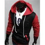 Patchwork Terylene Casual Base Ball Jacket with Hoodie