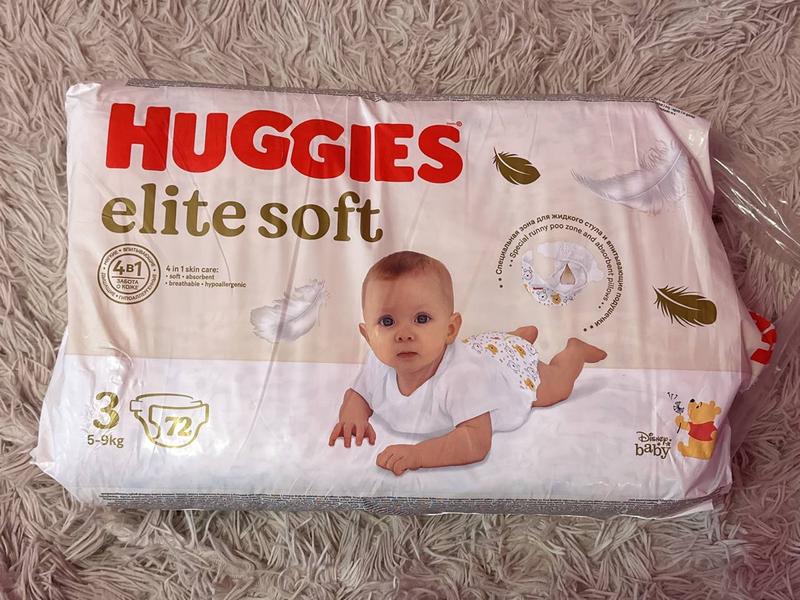 Подгузники Huggies elite soft — фото из отзыва «Недорогие подгузники с качеством Элит»