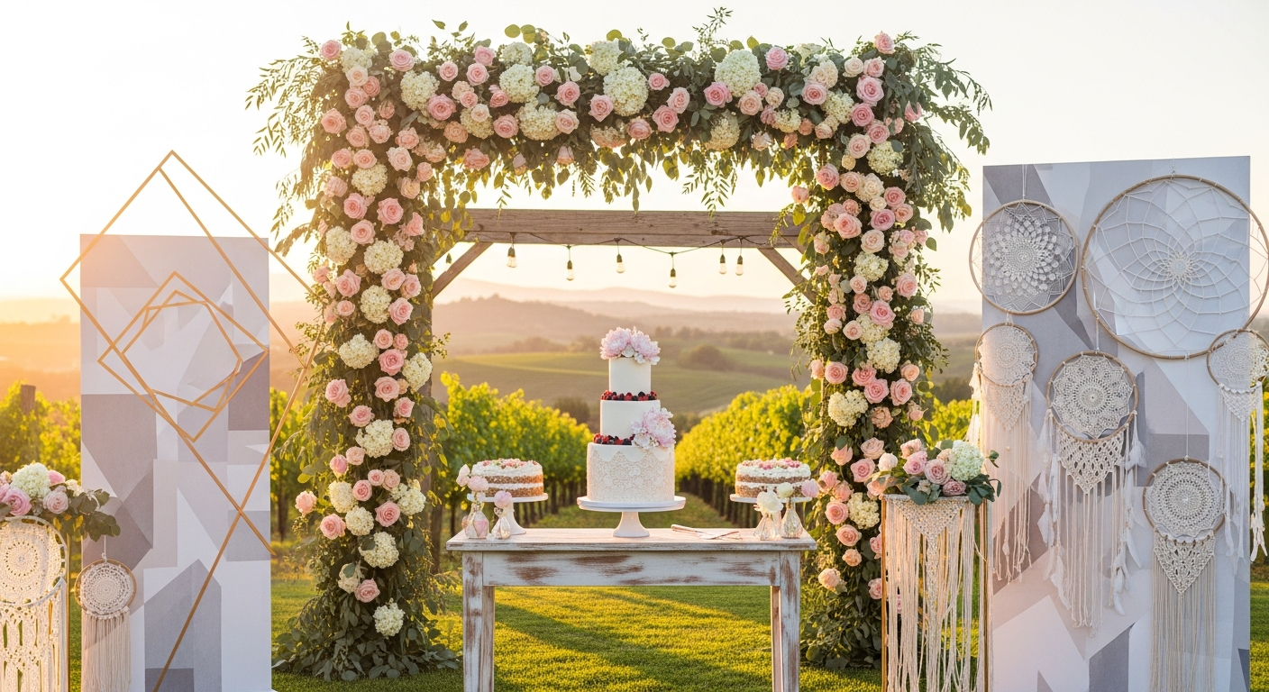 21 Stunning Wedding Cake Backdrop Ideas to Wow Your Guests