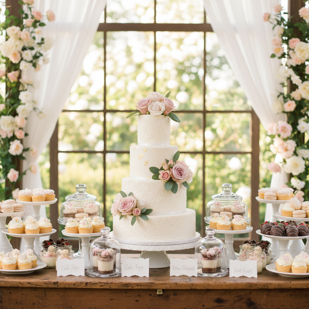 Sweet Harmony: Your Guide to Perfect Wedding Cake Dessert Bar Planning