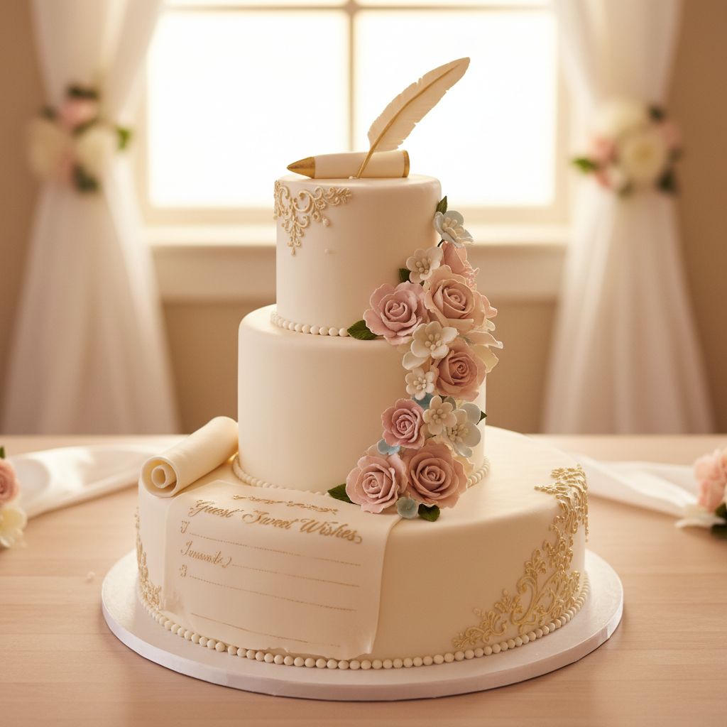 A Sweet Surprise: How to Create an Edible Wedding Cake Guest Book