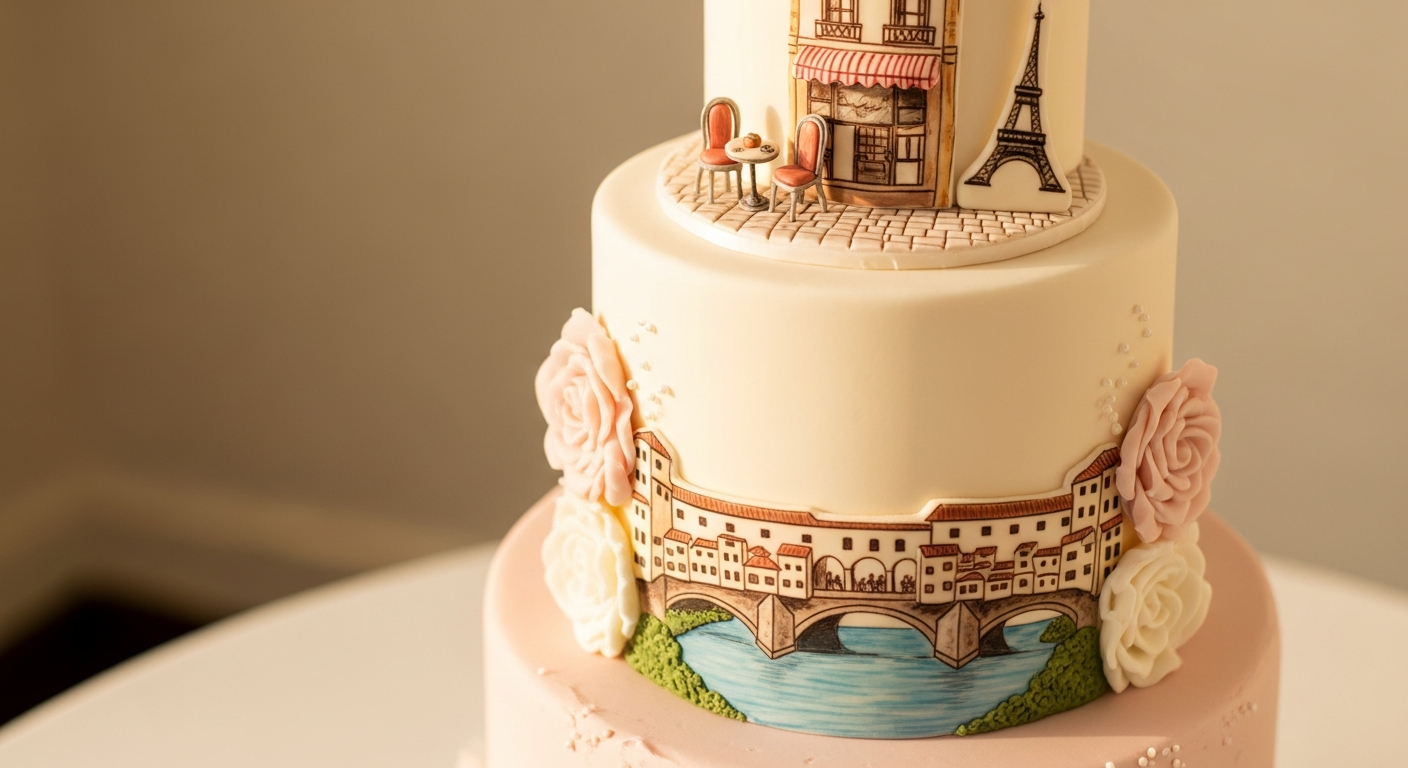 A Sweet Story: How to Design a Wedding Cake Featuring Your Proposal Location