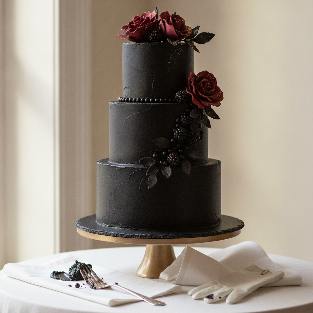 How to Prevent Black Buttercream Wedding Cake Staining (Moody Cake Tips)