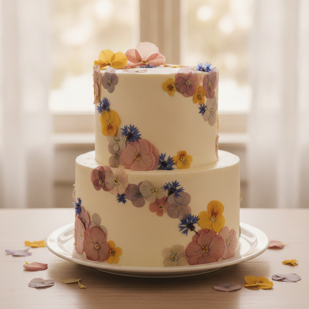 The Ultimate Guide to Planning a Pressed Edible Flower Wedding Cake