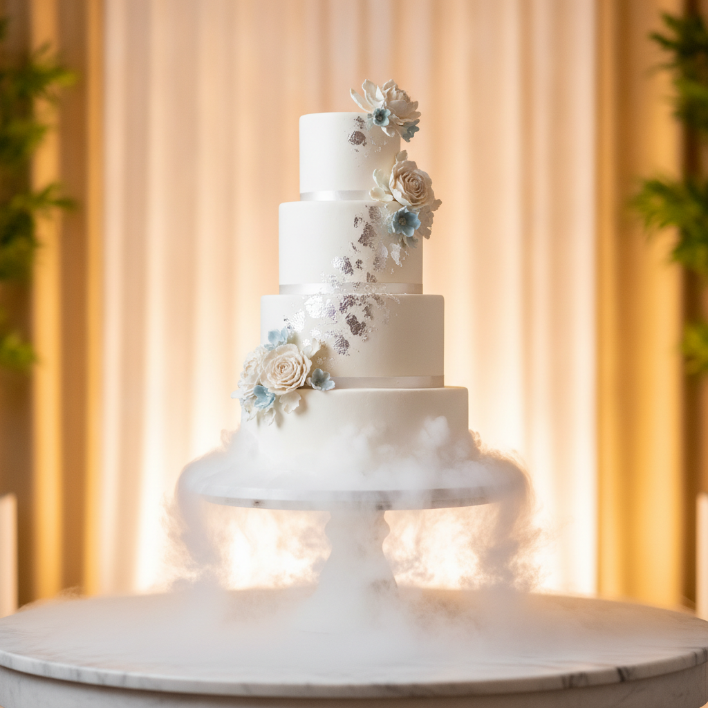 How to Create a Magical Dry Ice Wedding Cake Display