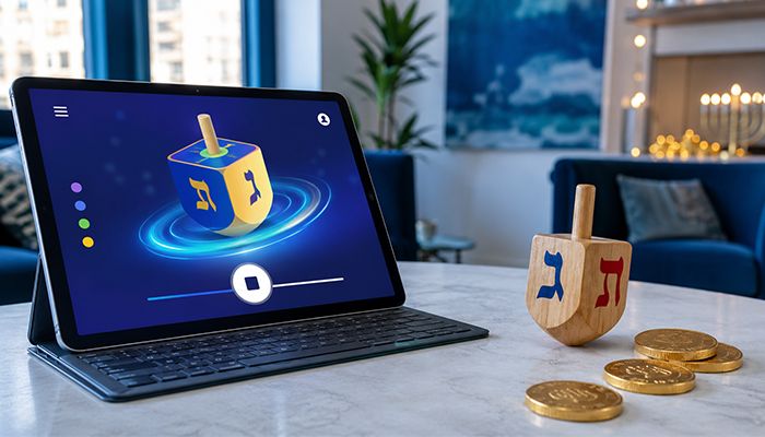 Google Dreidel vs Physical Dreidel