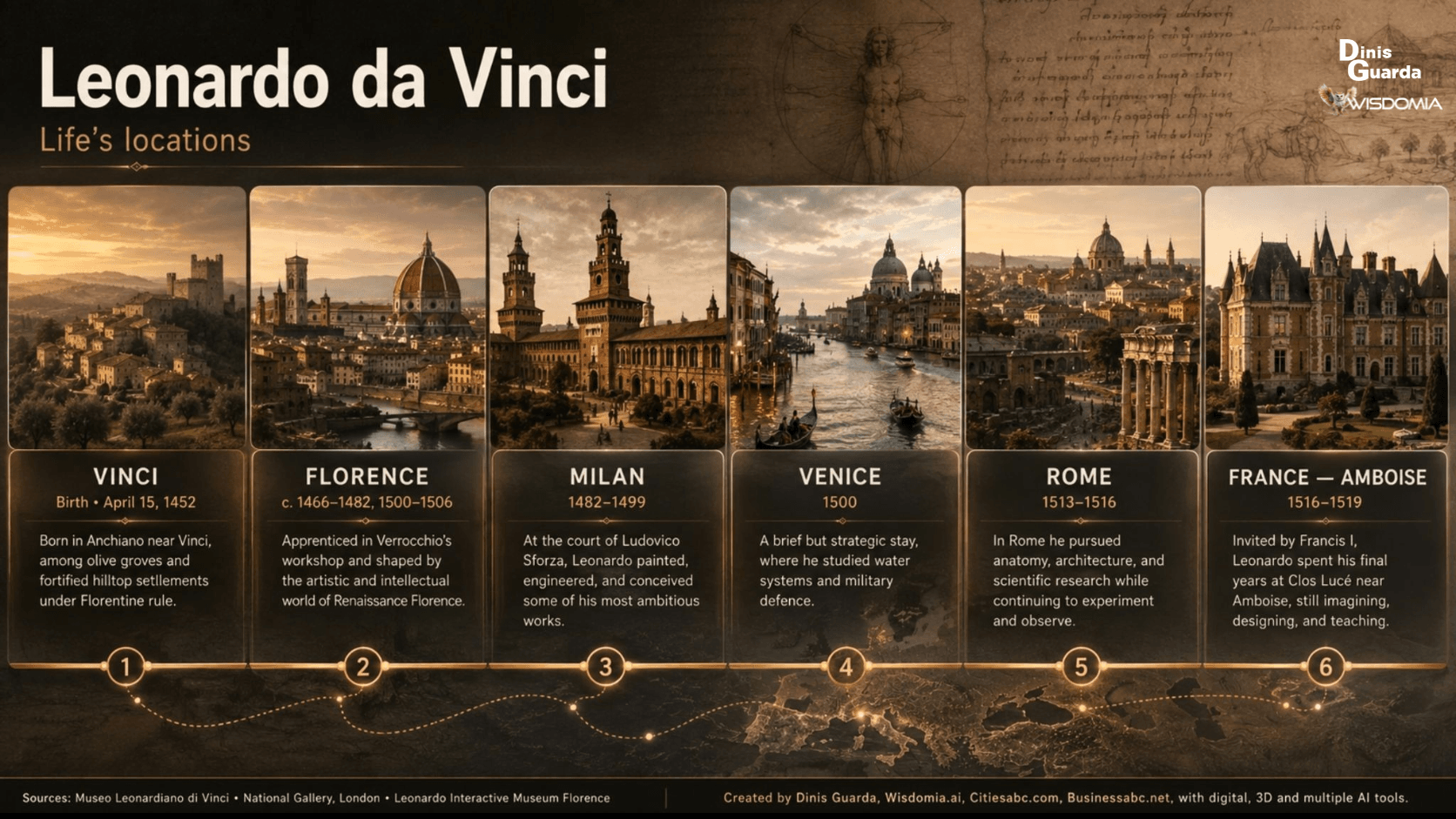Leonardo da Vinci Life's locations.png