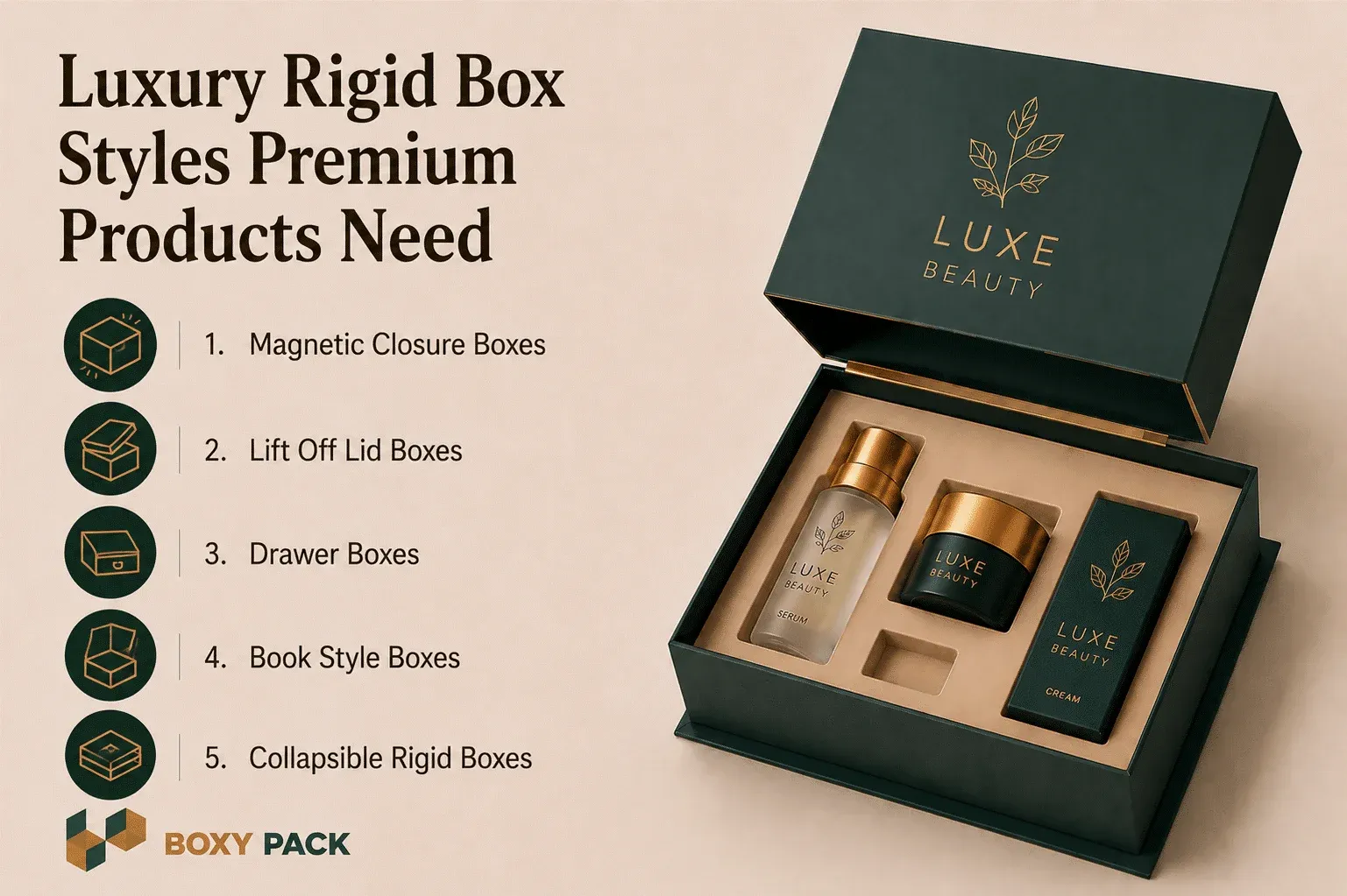 Luxury Rigid Box Styles Premium Products Need