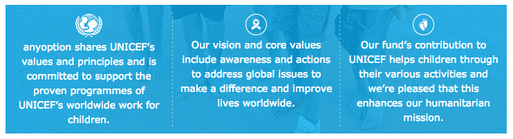 anyoption is proud to announce our 2016 social responsibility program in support of UNICEF