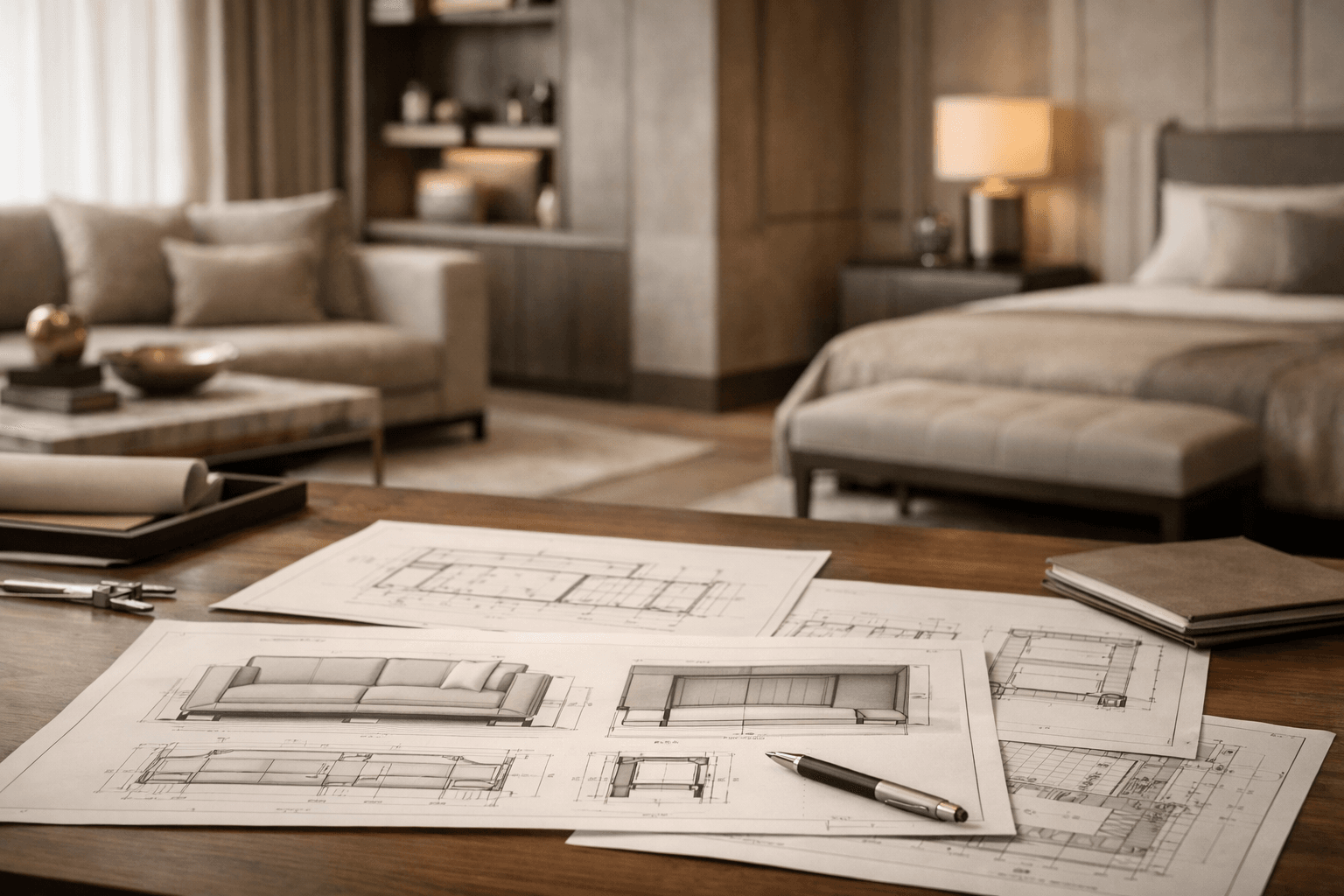 The Role of Furniture Drawings in High-End Residential Interiors