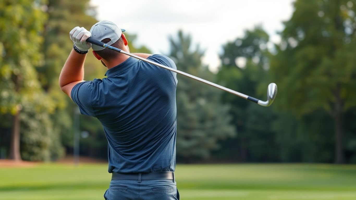 Golfer's backswing technique, high resolution.