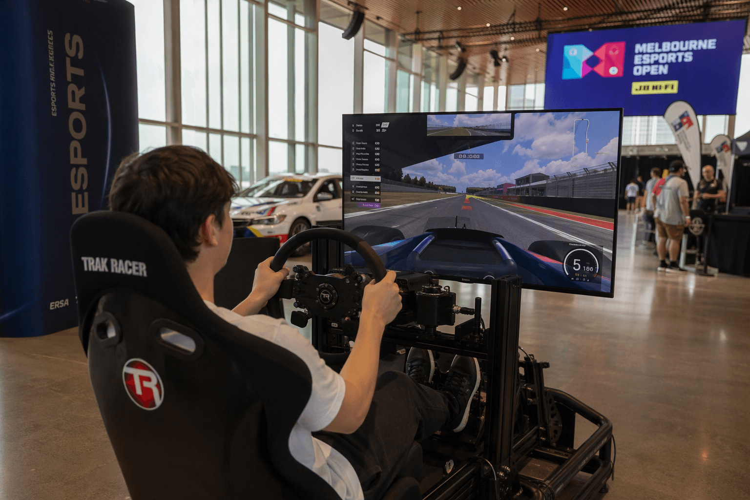 racing simulator at event venue