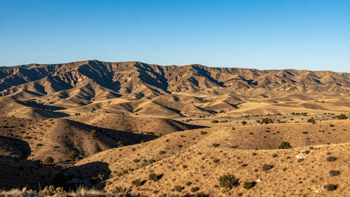 Vast New Mexico landscape with mountains and arid plains.