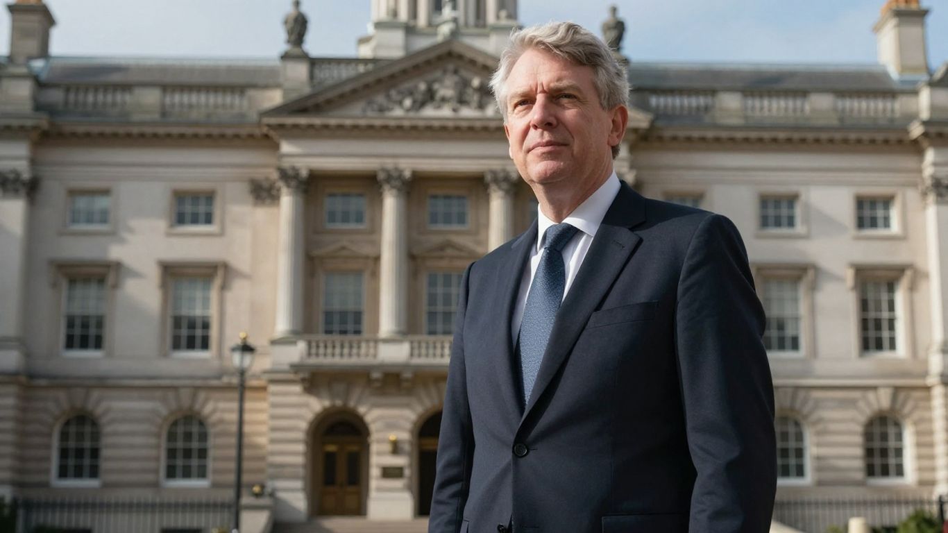 UK mayor in front of town hall