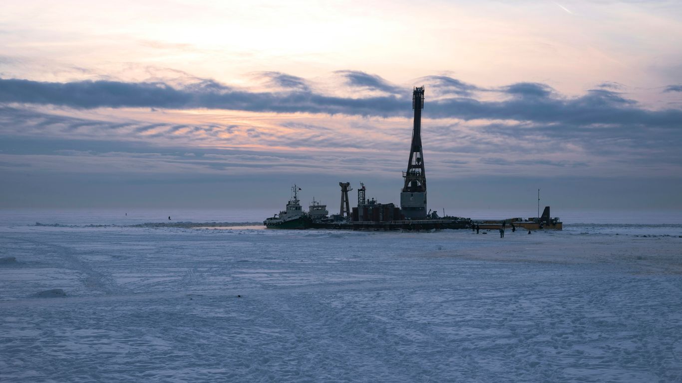 a large ship in the water
